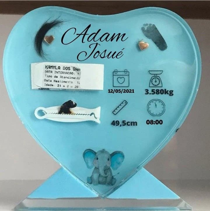 Baby Keepsake Gift Set - Handcrafted resin memory preservation